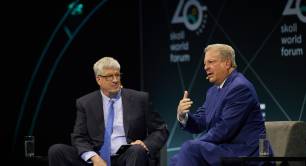 Al Gore with Don Gips at Skoll World Forum 2023