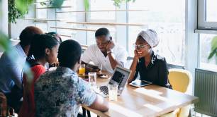 group of people of colour working together